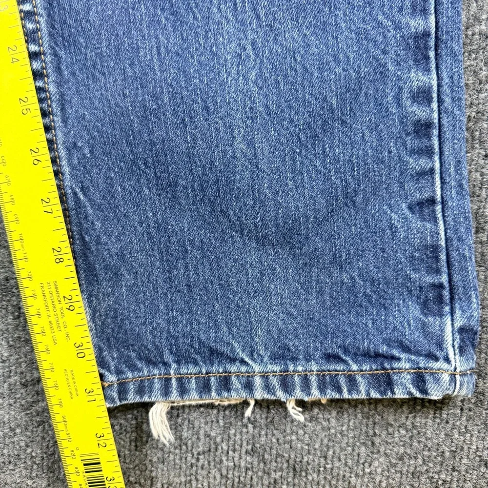 Tommy Hilfiger Jeans Mens 37X31 Blue Denim Classic Straight‎ Leg Mid Rise Cotton